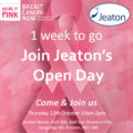1 week to go till Jeaton's Open Day